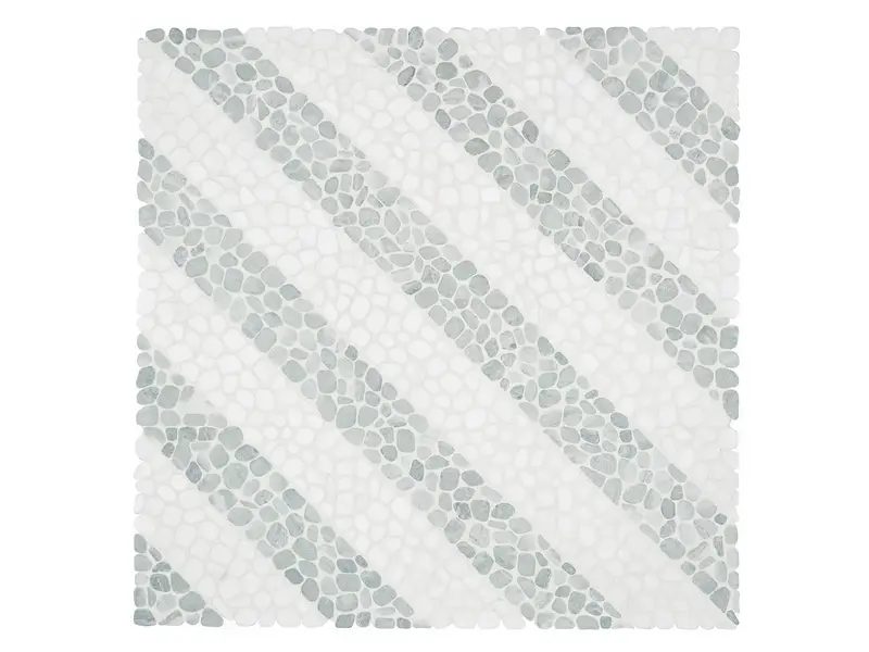 Anatolia Mosaics Cabana Jade Axis Pebble Tumbled 12" x 12"