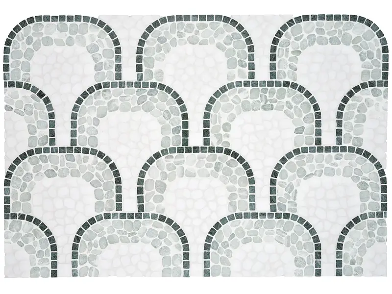 Anatolia Mosaics Cabana Jade Flow Pebble Tumbled 8" x 16"
