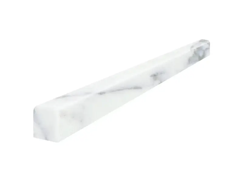 1/2 x 12 in Virtue Bianco Honed Marble Deco-Bar