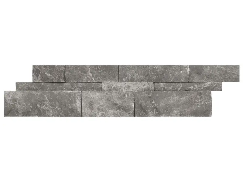 Anatolia - Natural Stone Mosaic Stark Carbon Split Face Panel - 6" x 24"