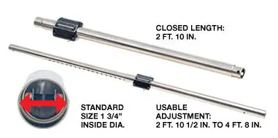 Crain - Auto-Lok Tube 1-3/4" adjustable 2' 10-1/2" à 4' 8" for Carpet Stretchers