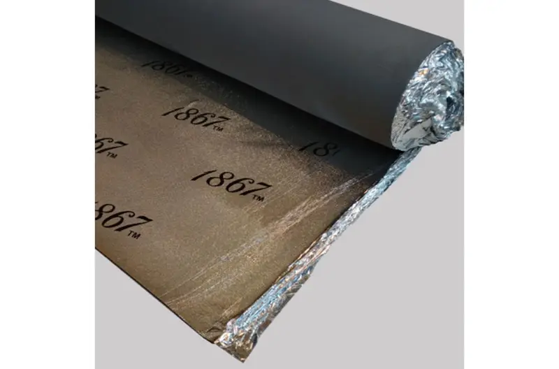 Planchers 1867 Wood & Laminate Acoustic Membrane Roll SONO + EVA Foam Foil Black (200 sqft)