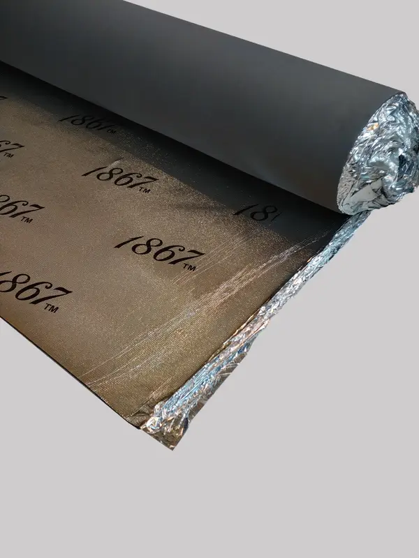Planchers 1867 Membrane with Silver Foil SONO EVA Black 48" x 50' - 3 mm (200 sqft)