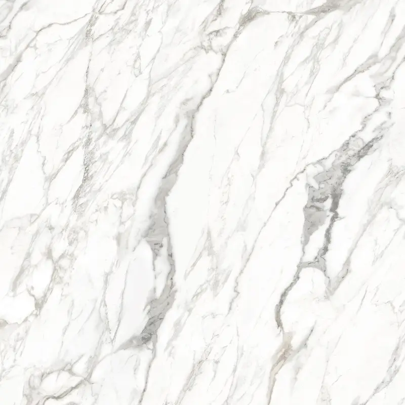 Planchers 1867 Vinyl Planks Rise + Calacatta Grey Glue Down 12" x 24"