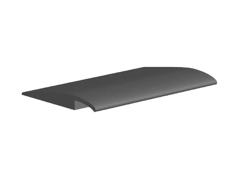 Core Flooring - Vinyl Overlap Reducer #14 Light Grey - 1/8" (3.2 mm) x 1-3/8" x 12'