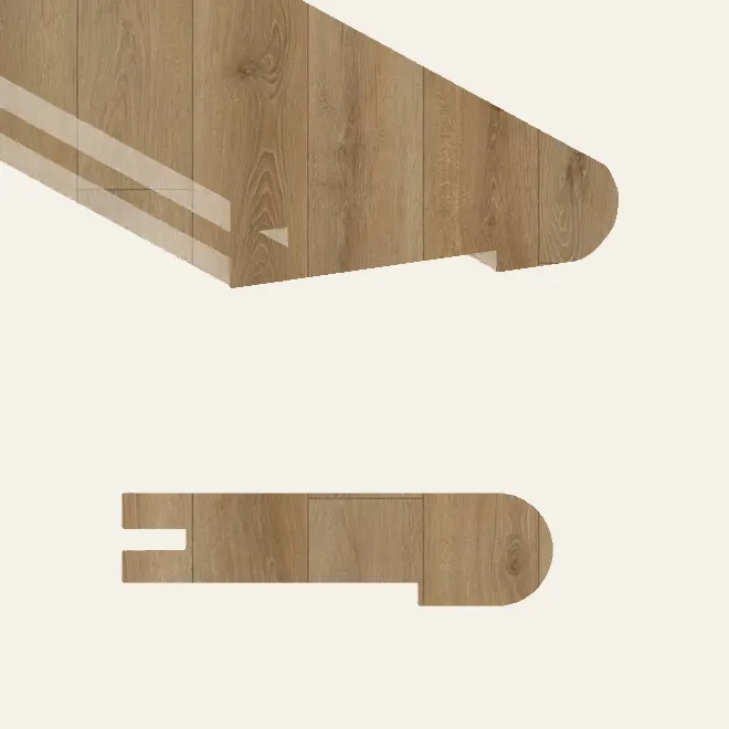 Planchers 1867 Vinyl Evolution Magma Pro Dawn Stair Nose 94"
