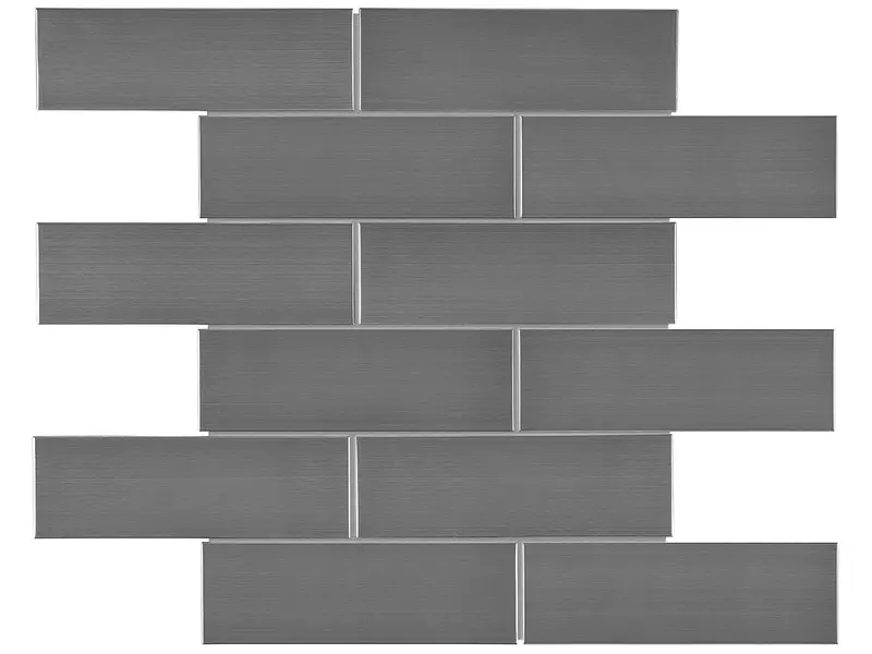 Anatolia - Stainless Steel Mosaic Brick Glossy - 2" x 6"