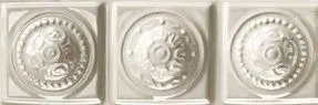 Centura Wall Tiles Retroclassique Linen Polished Circles Listello 2" x 6"