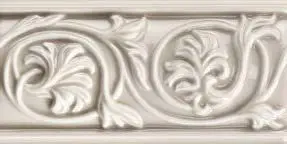 Centura Wall Tiles Retroclassique Linen Polished Floral Listello 3" x 6"