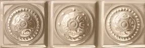 Centura Wall Tiles Retroclassique Mocha Polished Circles Listello 2" x 6"