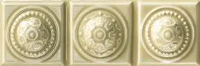 Centura Wall Tiles Retroclassique Avocado Polished Circles Listello 2" x 6"