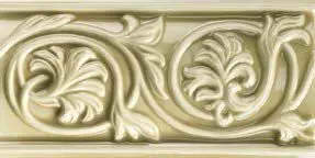 Centura Wall Tiles Retroclassique Avocado Polished Floral Listello 3" x 6"