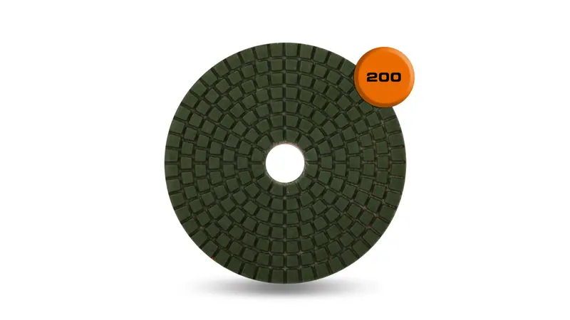 Rubi - Resin Wet Polishing Pad Grit 200 4"