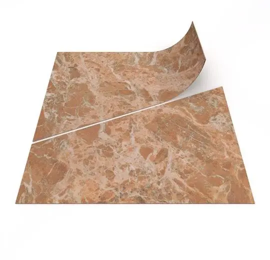 Forbo Vinyl Tiles Allura LVT Dryback 0.7 DR7 Material Peach Marble Trapezoid Click Lock 19-11/16" x 19-11/16"