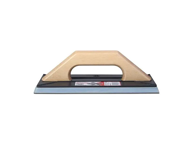 Rubi SUPERPRO Solid Rubber Grout Trowel Wooden Handle 9-13/16" x 4-5/16" x 3/8"