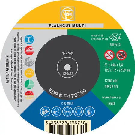 Fein - Flashcut Multi Wheel Type 1 - 5" x 0.045" x 7/8"