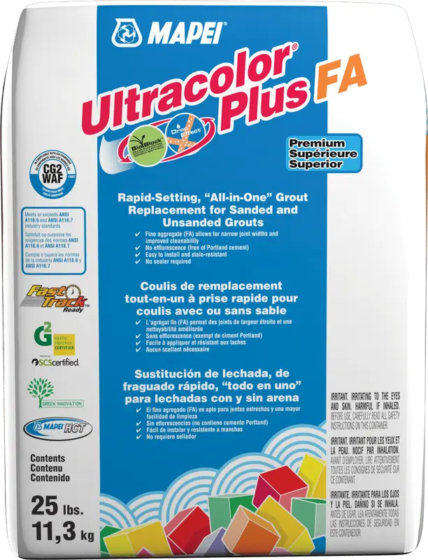 Mapei Ultracolor Plus FA Rapid-Setting All-in-One Grout - #46 Slate - 25 lb