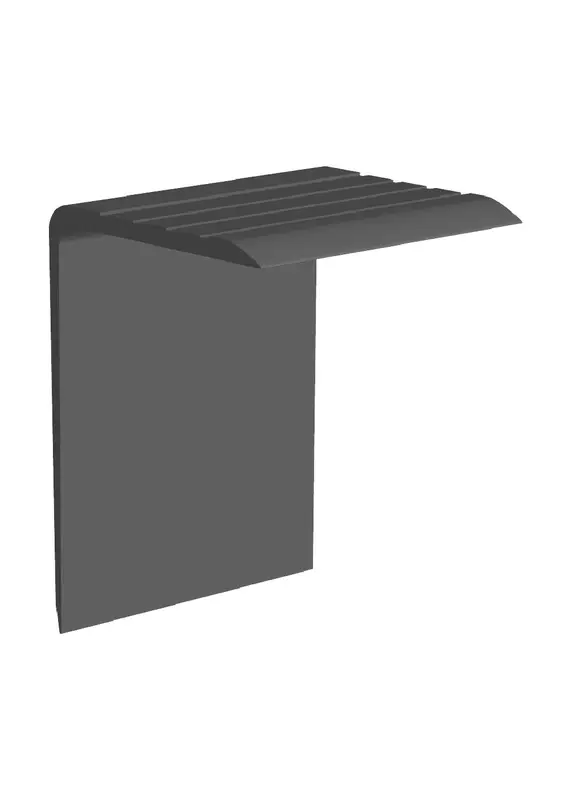 Core Flooring - Vinyl Overlap Stair Nose Square #13 Ivory - 2-1/2" (63.5 mm) x 1-3/4" x 12'
