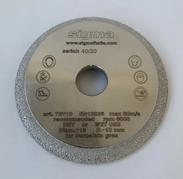 Sigma Diamond Grinding Wheel Vaccuum 4-1/2" for Jolly-Edge