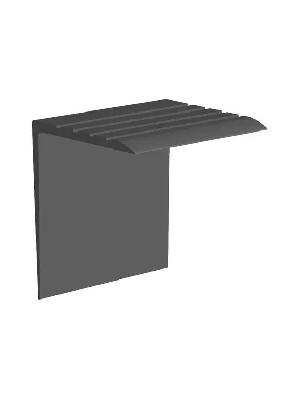 Core Flooring - Vinyl Wide Overlap Stair Nose Square #10 White - 2" (50.8 mm) x 1-5/8" x 12'