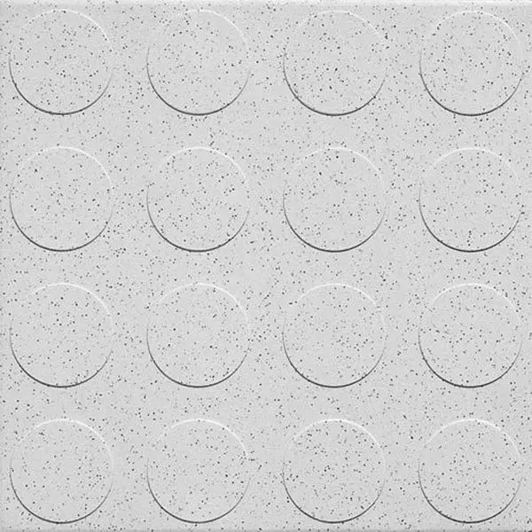 Centura Security Tactile Tile Dotti White Grey Matte Corund 8" x 8"