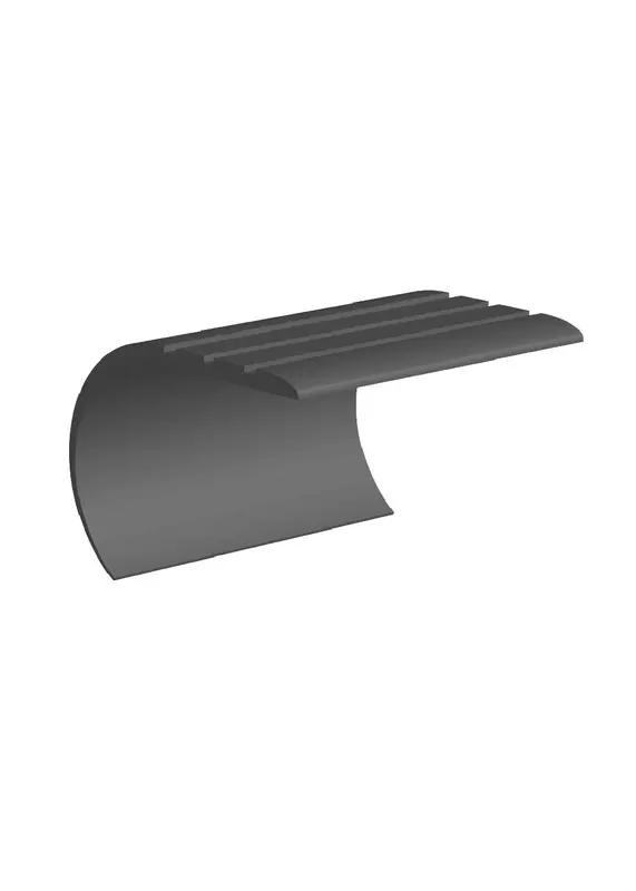 Core Flooring - Vinyl Overlap Stair Nose with Rounded Face (Bullnose) #53 Cherrywood - 1-1/4" (31.8 mm) x 1-3/4" x 12'