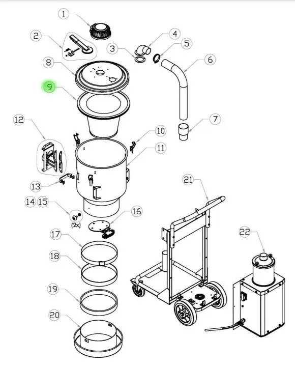 Bartell Morrison - Main Conical Filter for HD1 Dust Extractors