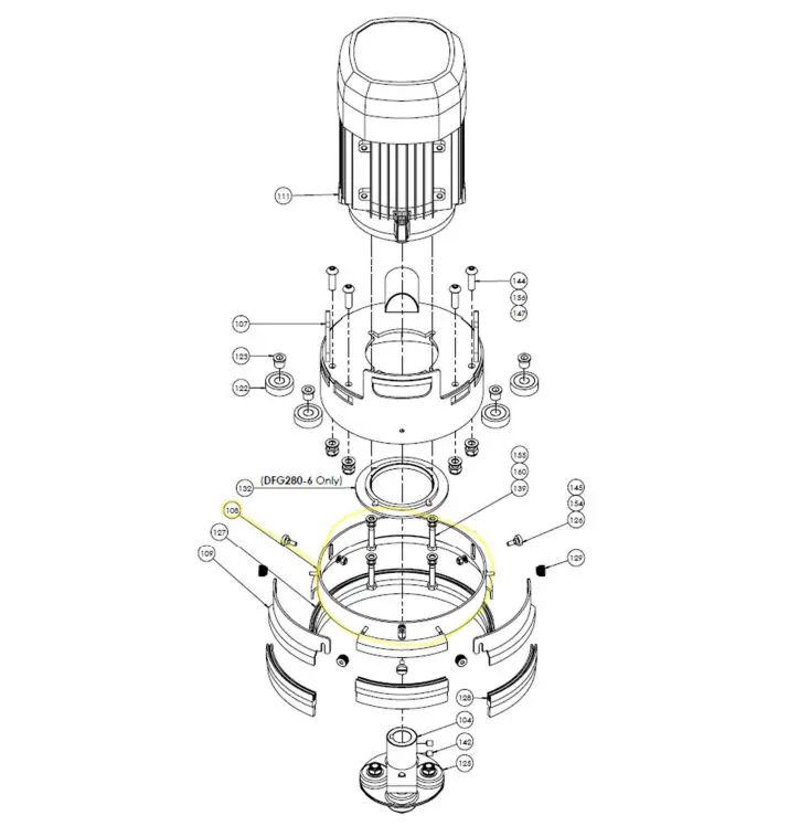 Bartell Morrison - Replacement Floating Shroud for Floor Grinder DFG280