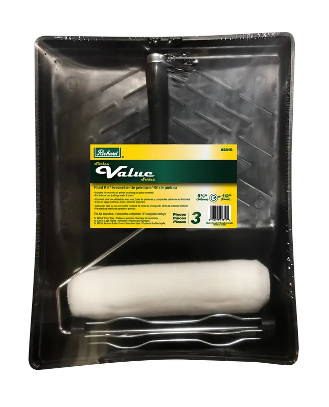 Richard - 3 parts Paint Kit: Tray #92054 Frame #92001 1 Lint Free Roller Cover Value 1/2" #99803