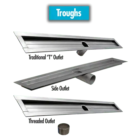 Laticrete - Hydro Ban Linear Drain Thread Connector Trough TN 30"