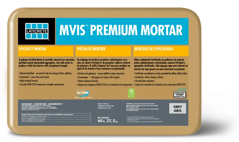 Laticrete MVIS Premium Mortar Bed Grey 60 lb