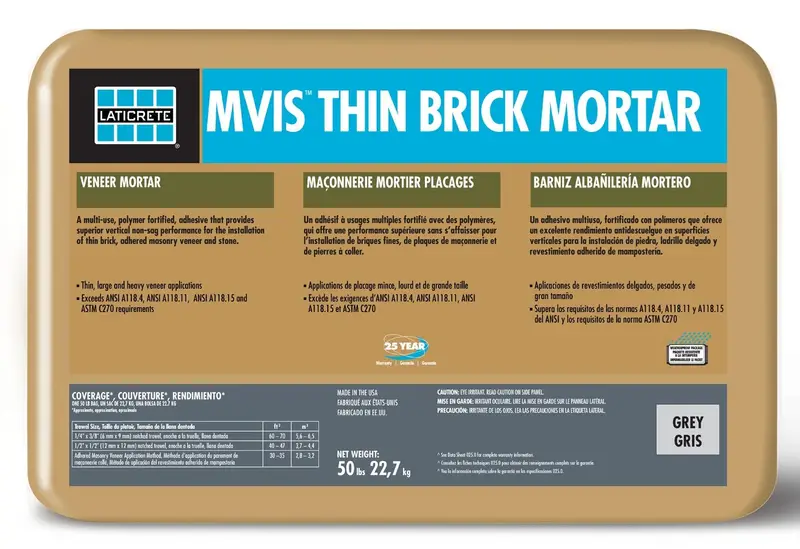 Laticrete MVIS Thin Brick Mortar Grey 50 lb