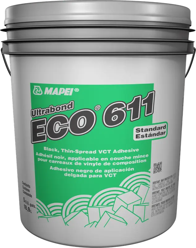 Mapei - Ultrabond ECO 611 Black Standard Thin-Spread VCT Adhesive - 18.9 L