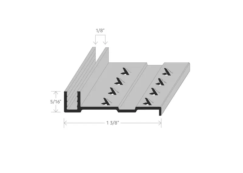 Core Flooring - Pinned Carpet Gripper - 5/16" (7.9 mm) x 1-3/8" x 12'