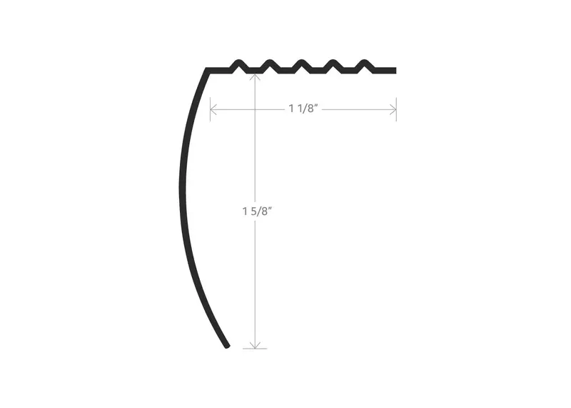 Core Flooring - Stair Nose Aluminum Hammered - 1-5/8" (41.3 mm) x 1-1/8"