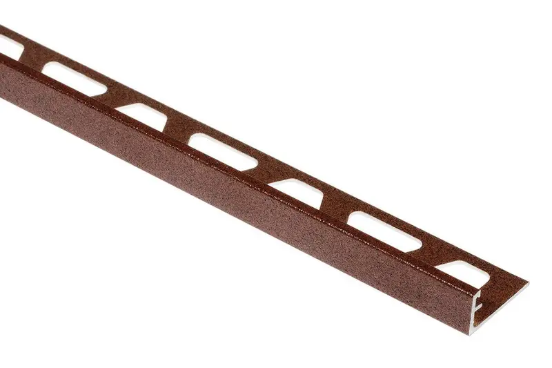 Schluter - SCHIENE Floor Tile Edge Trim Aluminum Rustic Brown 1/4" (6 mm) x 8' 2-1/2"