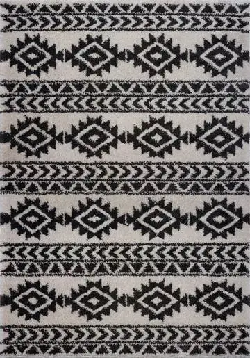 American Native Ivory Shaggy Area Rug – 7'10" x 10'5"