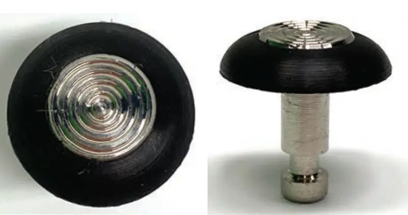 Surewerx - Advantage One Individual Domes Concentric Rings Black Carborundum with Stainless Steel Center 7/8"