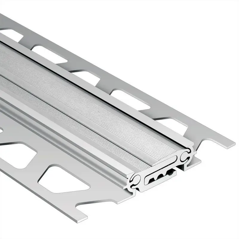 Schluter DILEX-BT Heavy-Duty Expansion Joint Profile with Telescopic Center Anodized Aluminum Matte 9/16" (15 mm) x 8' 2-1/2"