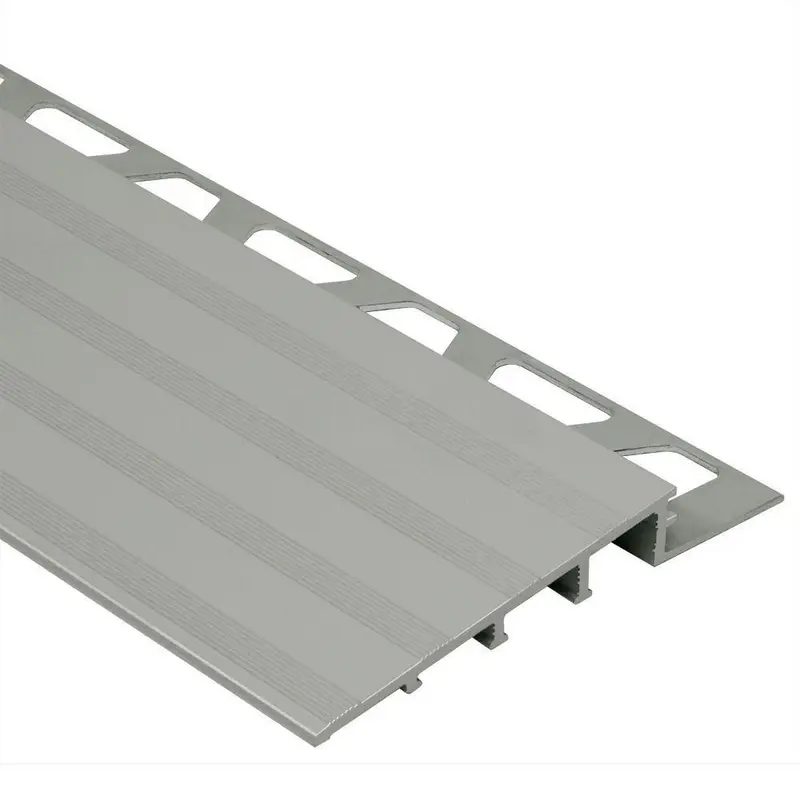 Schluter - RENO-RAMP Wide Reducer Profile - Aluminum Anodized Matte 2-1/2" x 8' 2-1/2" x 3/8" (10 mm)