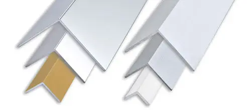 Progress Profiles - Outside Corner Guard Equal Sides Anodized Aluminum Silver 1-9/16" (40 mm) x 1-9/16" x 6' 6-3/4"