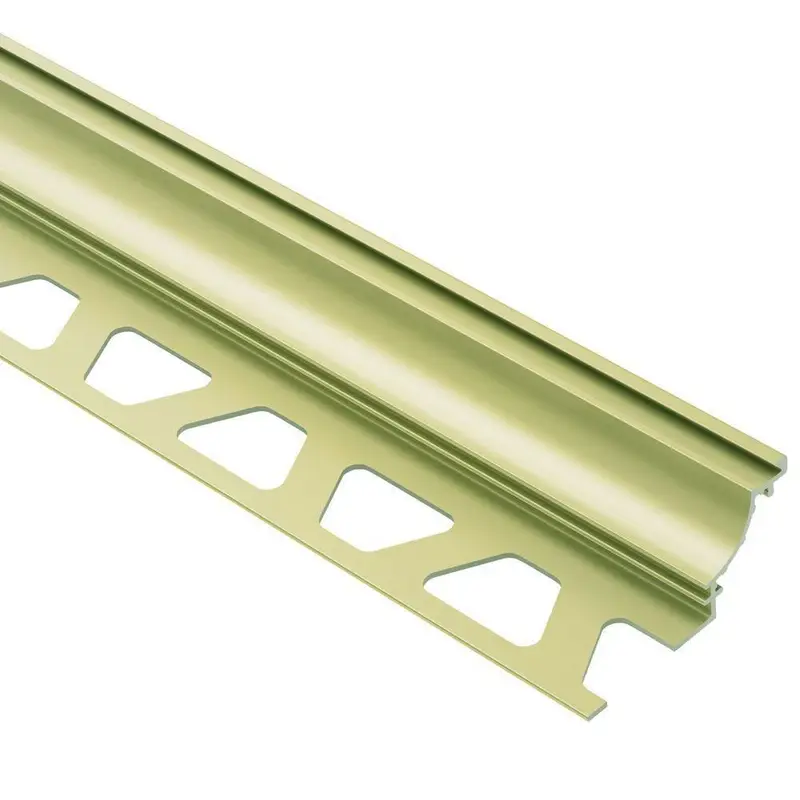Schluter - DILEX-AHK Cove-Shaped Profile with 3/8" (10 mm) Radius - Aluminum Anodized Matte Brass 3/8" x 8' 2-1/2"