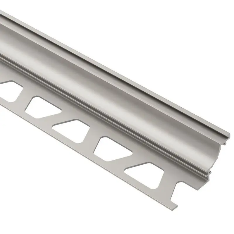Schluter - DILEX-AHK Cove-Shaped Profile with 3/8" (10 mm) Radius - Aluminum Anodized Satin Nickel 3/8" x 8' 2-1/2"