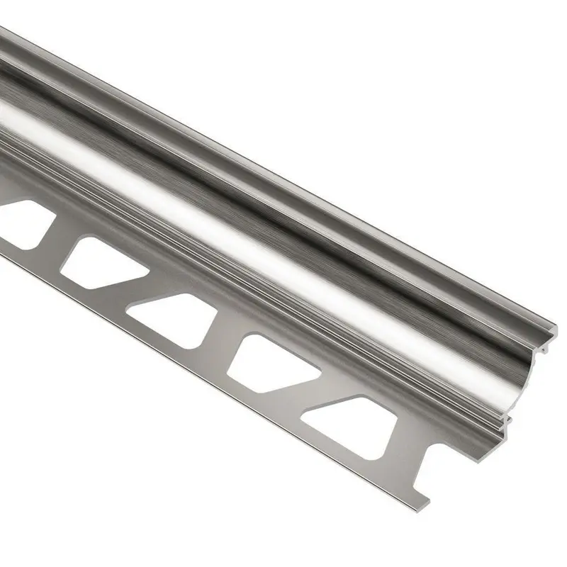 Schluter - DILEX-AHK Cove-Shaped Profile with 3/8" (10 mm) Radius - Aluminum Anodized Brushed Nickel 3/8" x 8' 2-1/2"
