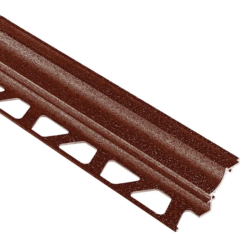 Schluter - DILEX-AHK Cove-Shaped Profile with 3/8" (10 mm) Radius - Aluminum Rustic Brown 3/8" x 8' 2-1/2"