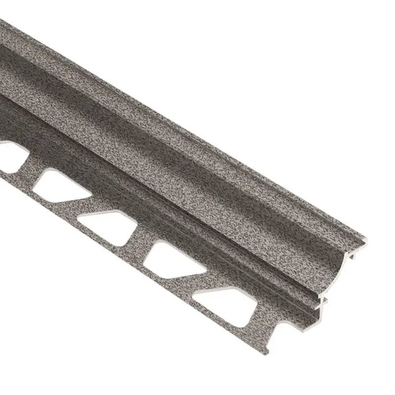 Schluter - DILEX-AHK Cove-Shaped Profile with 3/8" (10 mm) Radius - Aluminum Stone Grey 3/8" x 8' 2-1/2"