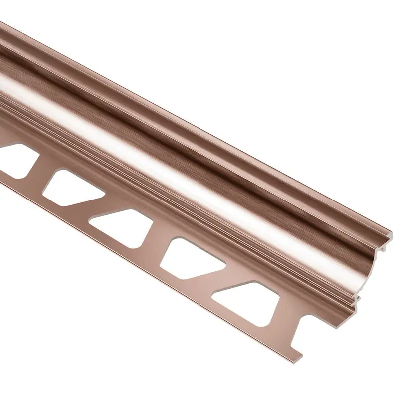 Schluter - DILEX-AHK Cove-Shaped Profile with 3/8" Radius - Aluminum Anodized Brushed Copper 1/2" (12.5 mm) x 8' 2-1/2"
