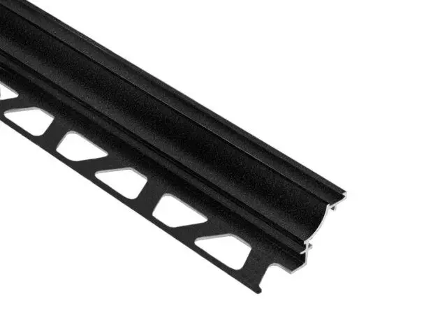 Schluter DILEX-AHK Cove-Shaped Profile with 3/8" Radius Aluminum Matte Black 1/2" (12.5 mm) x 8' 2-1/2"