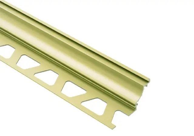 Schluter DILEX-AHK Cove-Shaped Profile with 3/8" Radius Aluminum Satin Brass 5/16" x 8' 2-1/2"