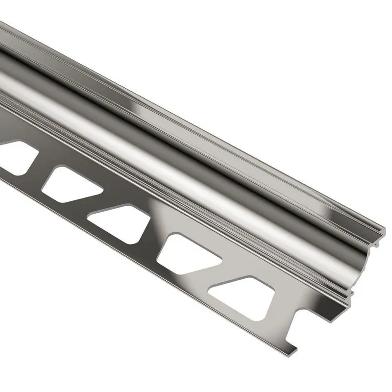Schluter DILEX-AHK Cove-Shaped Profile with 3/8" Radius Aluminum Anodzied Polished Nickel 5/16" (8 mm) x 8' 2-1/2"
